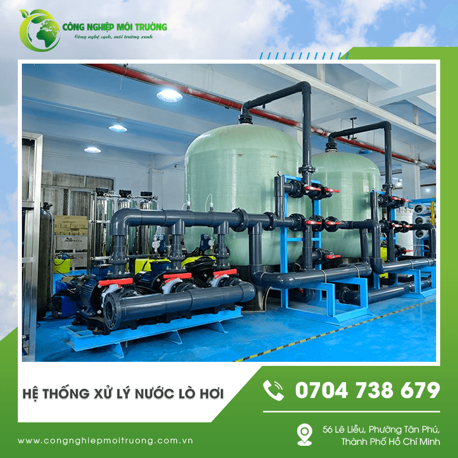 Lắp đặt hệ thống xử lý nước lò hơi thực tế