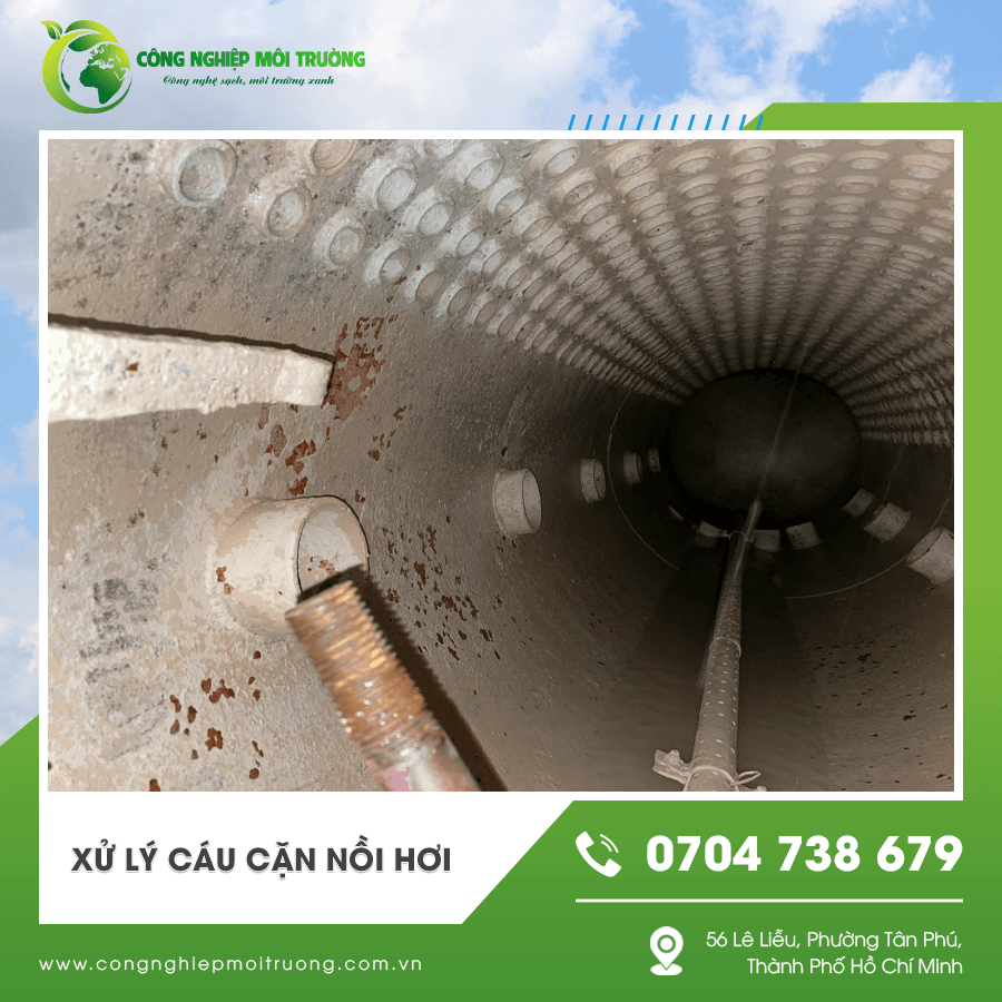 Hình ảnh cáu cặn khi chuẩn bị xử lý