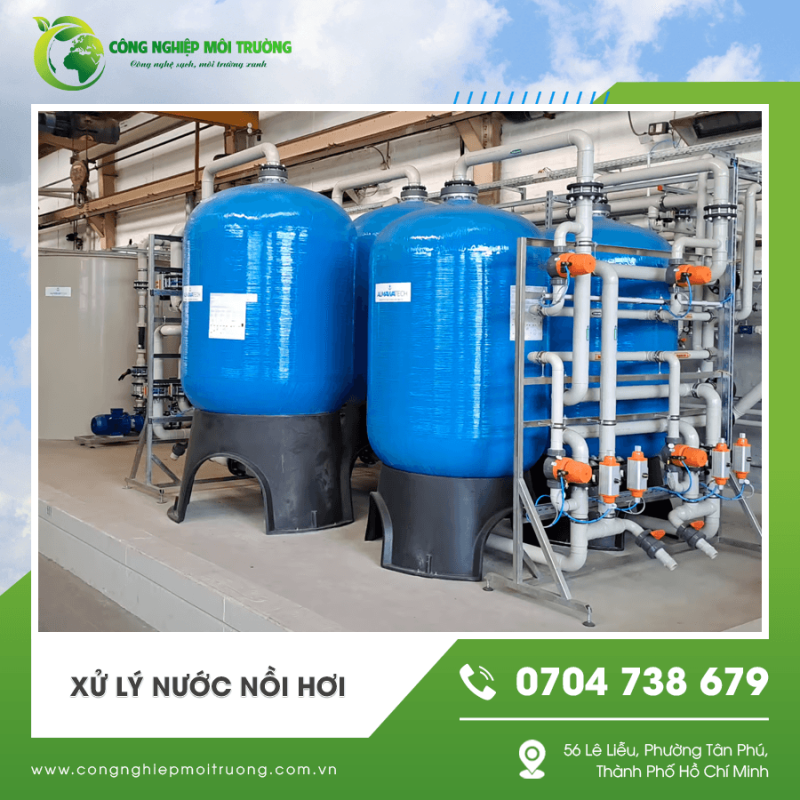 Hệ thống xử lý nước nồi hơi trong nhà máy công nghiệp Hệ thống xử lý nước nồi hơi trong nhà máy công nghiệp